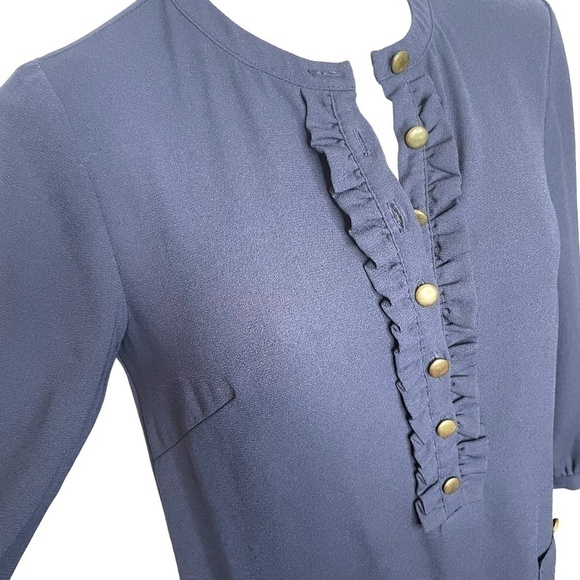 Blue H&M Navy dress with gold buttons 🤍 - Picture 4 of 9